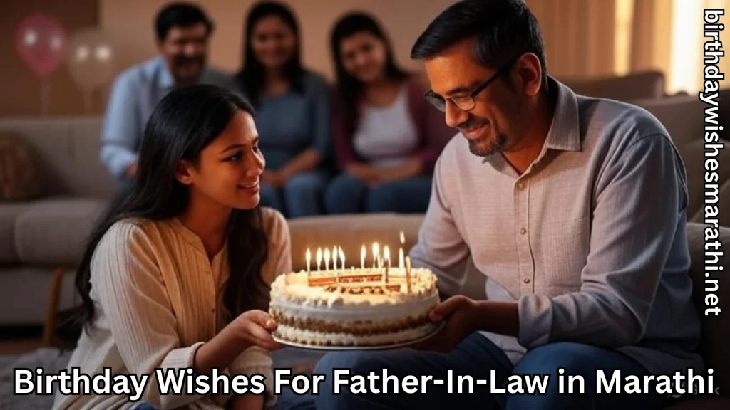 Daughter-in-law offering cake to father-in-law on birthday