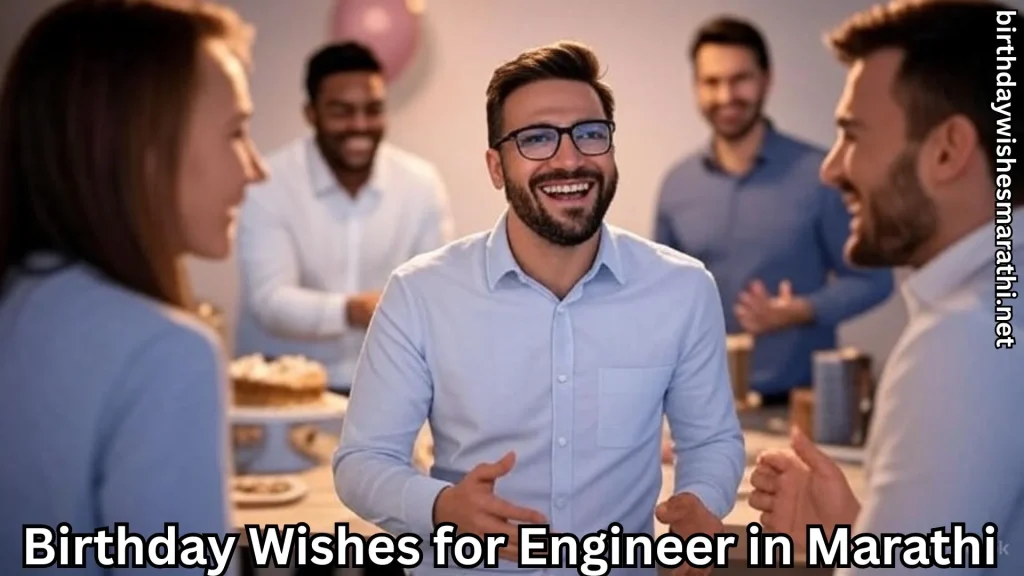 Engineer enjoying birthday party with colleagues in office