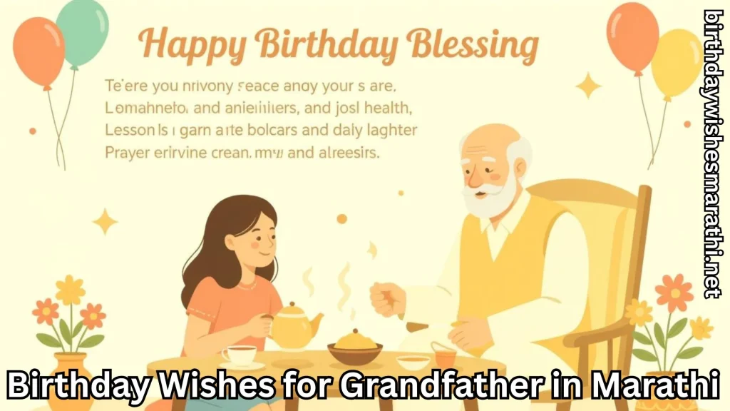 Family celebrating grandfather’s birthday with cake and decorations