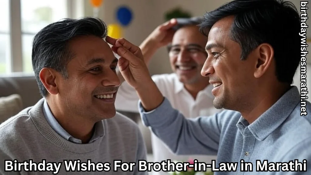 Man applying tilak to brother-in-law in a festive birthday moment