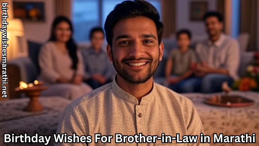 Smiling man in kurta with family sitting behind him for birthday
