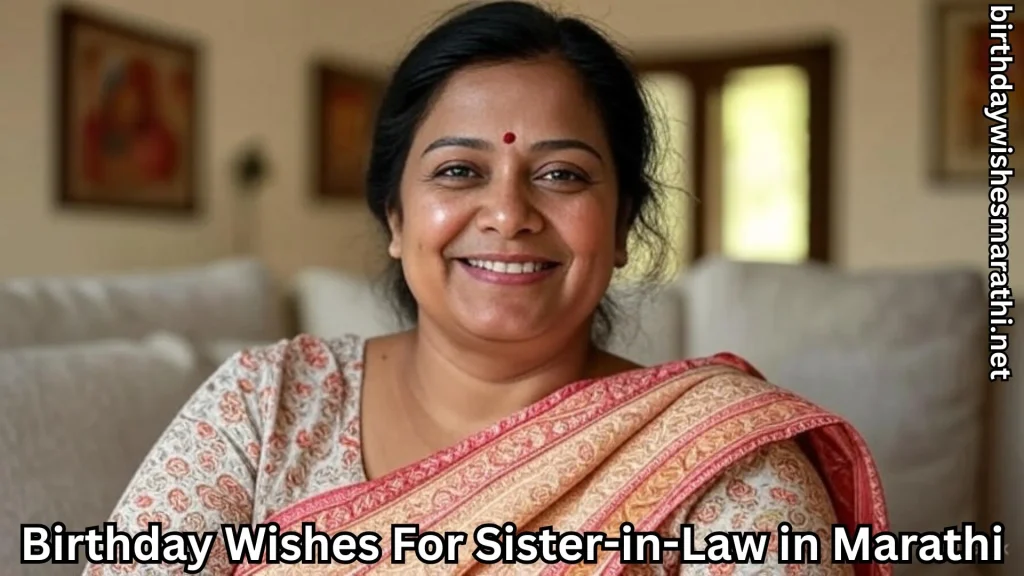 Smiling woman in saree sitting on a sofa with warm indoor lighting
