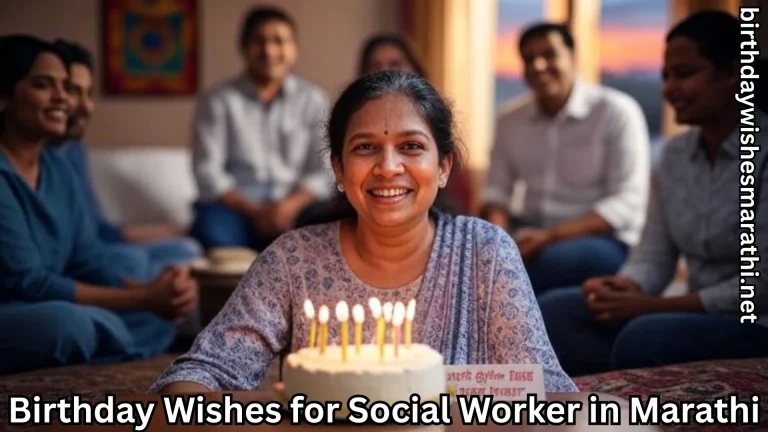 Social worker woman smiling with birthday cake and friends around